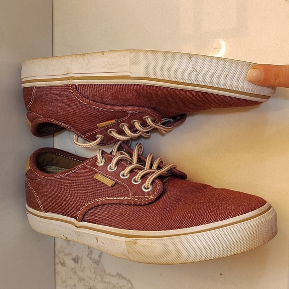 Vans Chima Ferguson Maroon Red Size 7 Mens Lace Up Canvas Skateboard Sneakers - Picture 6 of 9